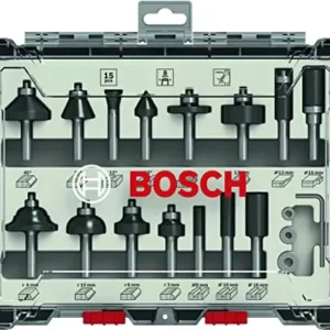 Bosch 15 Pc. Mixed Router Bit Set 2607017472