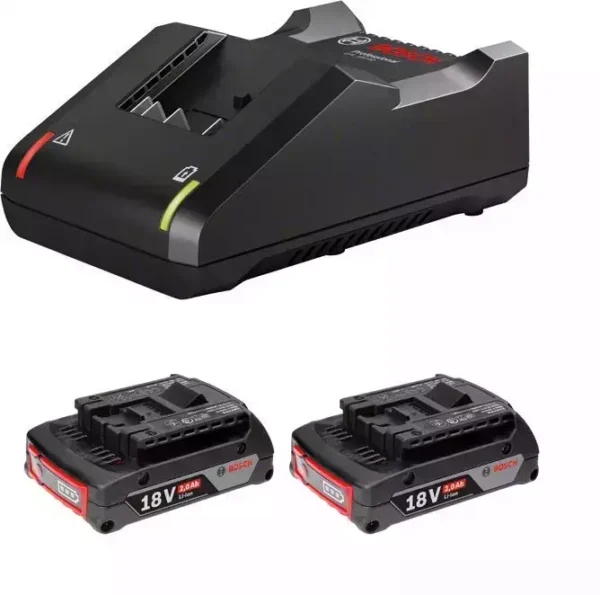 Bosch GAL 18V-40 + 2x GBA 18V 2.0Ah Cordless Battery & Charger Starter Set with Level Indicator