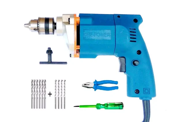 Dee Power 10 mm Drill Machine With Drill Bit Plier And Tester - Image 3