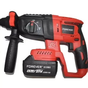 Forever Electric Cordless Rotary Hammer Drill Machine Reachrageable 4 Ah Li Ion 1300 W, Ft Rh 21v