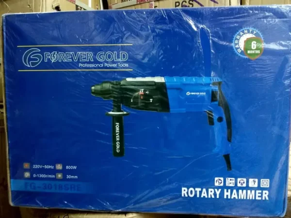 Forever Gold 800 Watt 1300 rpm Rotary Hammer FG-3018SRE - Image 2