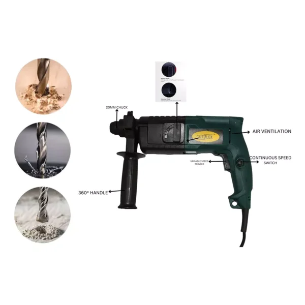 GSCPT Heavy Duty 20mm Rotary Hammer 600W rpm 850 Rotary Hammer Drill 20 mm Chuck Size 600 W - Image 2