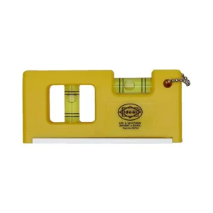 Generic ideal id lvh100 4 inch mini spirit level (yellow)