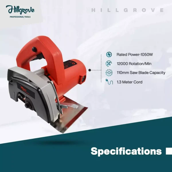 Hillgrove 100 mm 1050 W 12000 RPM Cutting Machine HGCM096 - Image 3