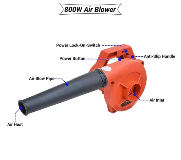 Hillgrove 800 W 18000 rpm Electric Air Blower with Blowing Pipe HGCM266M1 (Pack of 2) - Image 2