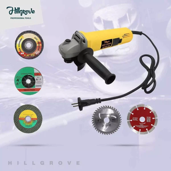 Hillgrove 850 W 11000 rpm Angle Grinder with Safety Googles Combo, HGCM387M1 - Image 2