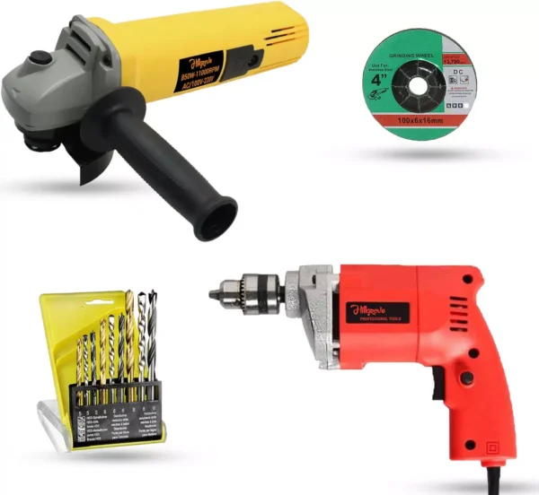 Hillgrove Angle Grinder with Drill Machine 4 inch, HGCM708M1