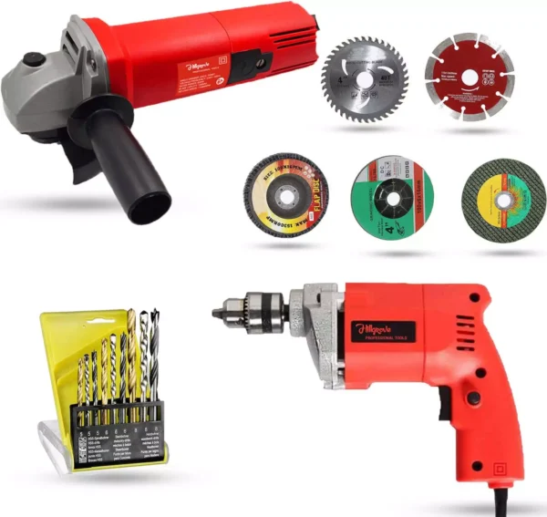 Hillgrove Angle Grinder with Drill Machine 4 inch, HGCM711M1 - Image 3