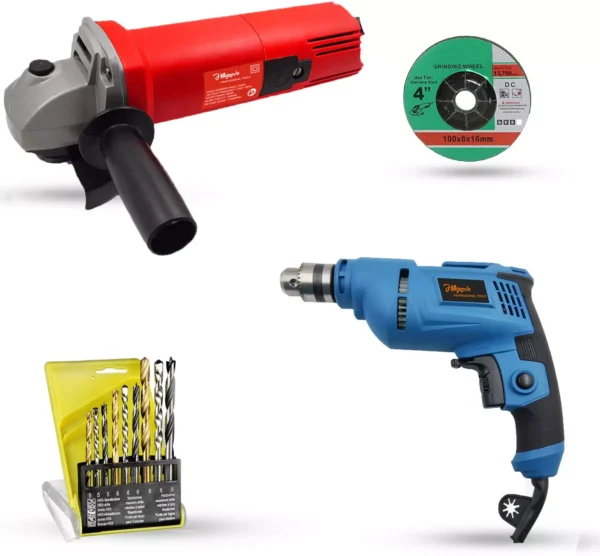 Hillgrove Angle Grinder with Drill Machine 4 inch, HGCM719M1