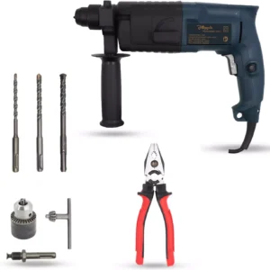 Hillgrove Chuck Size 20 Mm Hammer Impact Drill Kit With 3 Bits 750 W, Hgcm739m1