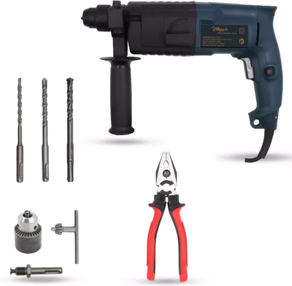 Hillgrove Chuck Size 20 mm Hammer Impact Drill kit with 3 Bits 750 W, HGCM739M1