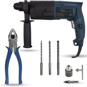 Hillgrove chuck size 20 mm hammer impact drill kit with 3 bits 750 w, hgcm740m1