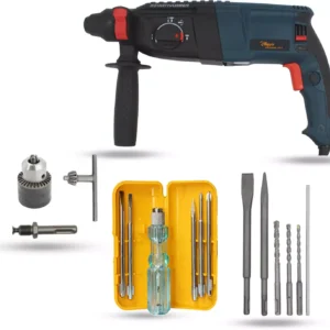 Hillgrove chuck size 26 mm hammer impact drill kit 1200 w, hgcm769m1