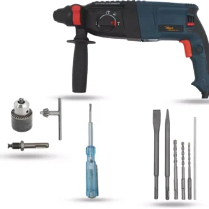 Hillgrove chuck size 26 mm hammer impact drill kit 1200 w, hgcm771m1