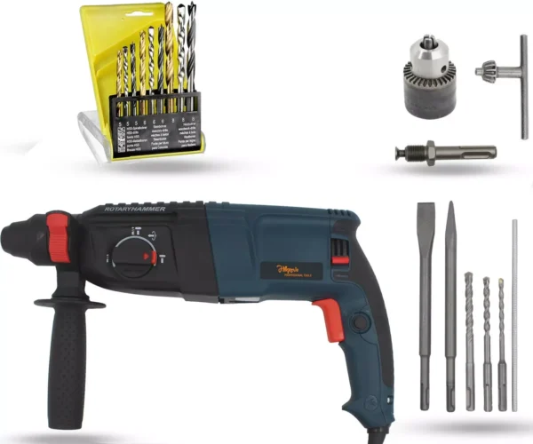 Hillgrove Chuck Size 26 mm Hammer Impact Drill kit 1200 W, HGCM776M1