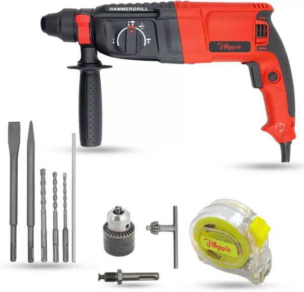 Hillgrove Chuck Size 26 mm Hammer Impact Drill kit 1200 W, HGCM792M1