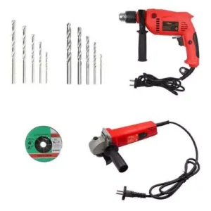 Hillgrove Hgcm344m1 850 W Angle Grinder, 700 W 13 Mm Drill Machine Combo, Hgcm636