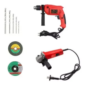 Hillgrove Hgcm345m1 850 W Angle Grinder, 700 W 13 Mm Drill Machine, Combo, Hgcm637