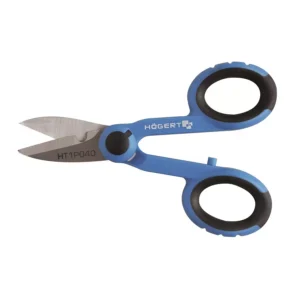 Hogert electrician's shears ht1p040 cutting cables, wires, insulation, sheet metal, plastic, leather, etc 