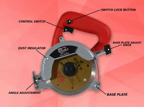 Hpd Shakti 125 mm 1300 W 12000 RPM Marble Cutting Machine - Image 3