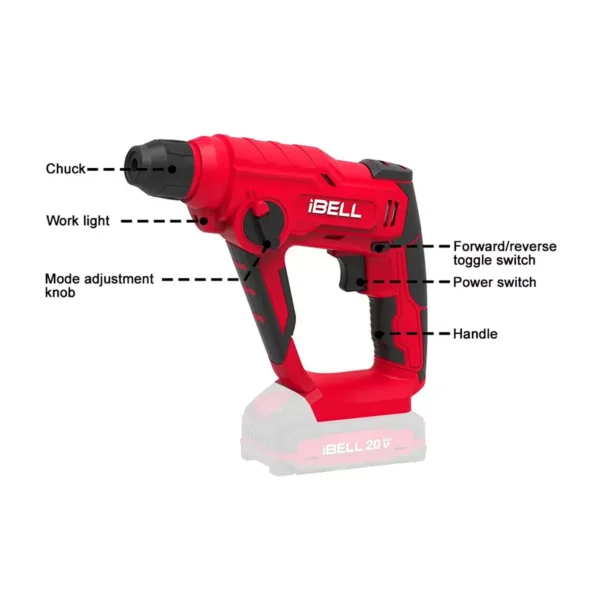 IBELL 900 W Rotary Hammer Drill CH20-10 - Image 2