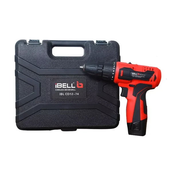 IBELL Cordless Drill Driver CD12-74, 12-Volts,1 Battery+BMC Box + Extra 32 Accesories - Image 2