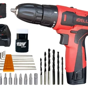 Ibell Cordless Drill Driver Cd12 74, 12 Volts,1 Battery+bmc Box + Extra 32 Accesories