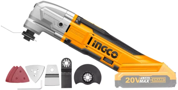 Ingco 20V 5000-20000 rpm Cordless Li-Ion Oscillating Multi-Tool CMLI2001 without Battery & Charger Pack