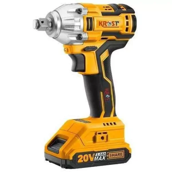 Krost 300Nm 20V Brushless Motor Cordless Impact Wrench with 2 Batteries - Image 2