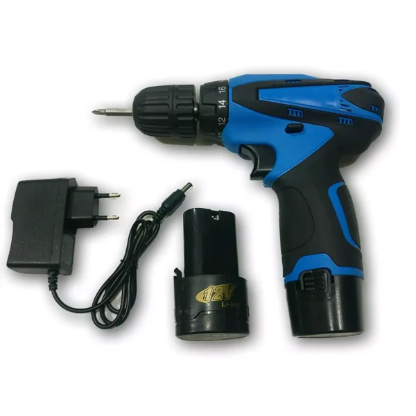 Krost Heavy Duty Cordless Screwdriver Machine 12V Li-Ion With Free Screwdriver Bit & Carry Case - Image 2