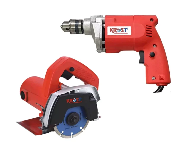 Krost Tc-10A Combo Of 10mm Drill and 4-Inch Cutter Machine for Marble, Drill Machine + Marble Cutter