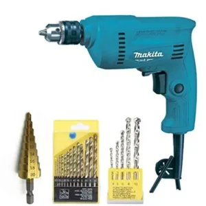 Makita 10mm heavy duty makita drill machine combo with 13pcs hss bits ac bw95 6a9u