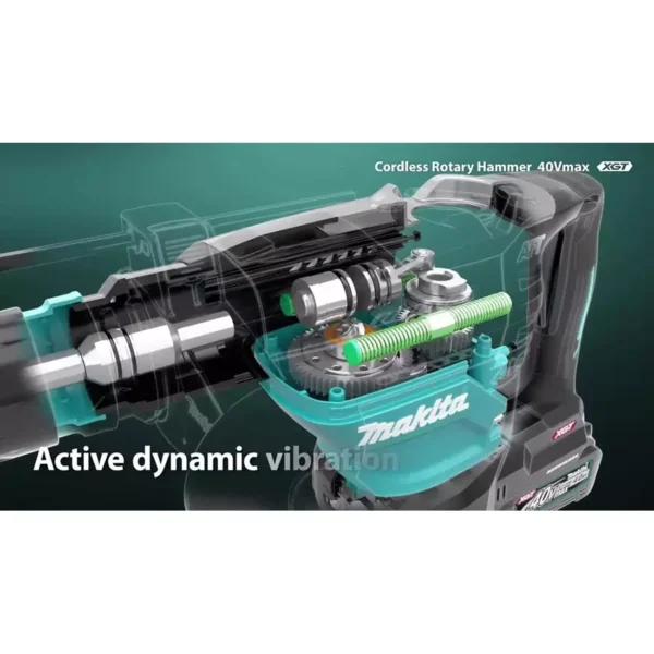 Makita 40 mm 40 V AVT, AFT, AWS, Sds-Plus Rotary Hammer, HR005GM201 - Image 3