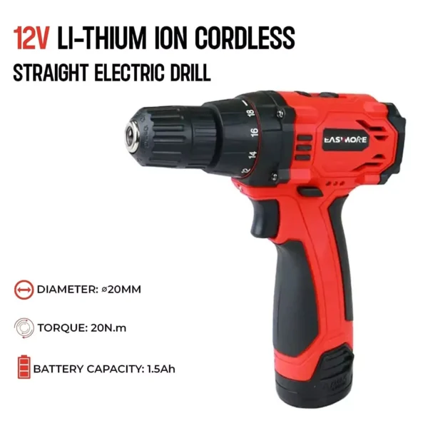 Omada 12V Li-thium Ion Cordless Straight Electric Drill - Image 3