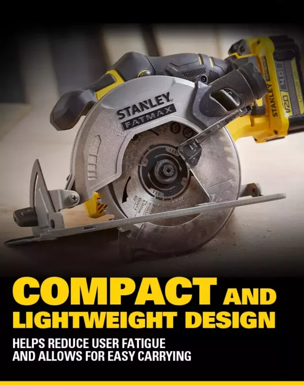 STANLEY FATMAX 20 V 165 mm Cordless Brushed Circular Saw, batteries not included (Bare Tool), SCC500-B1 - Image 2