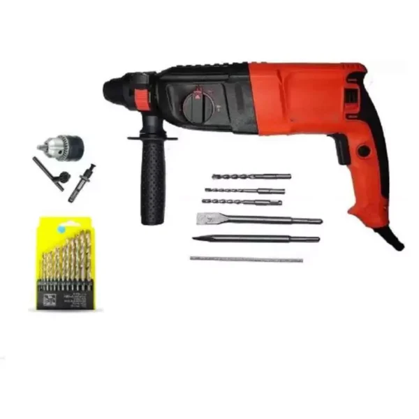 Sauran 26.0016 mm 1200 W Rotary Hammer Drill with 3 Bit & 2 Chisels
