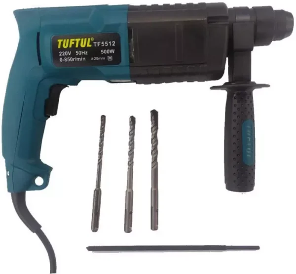 TUFTUL 20mm Electric Rotary Hammer Drilling Machine with 3 Drill Bits - Image 2