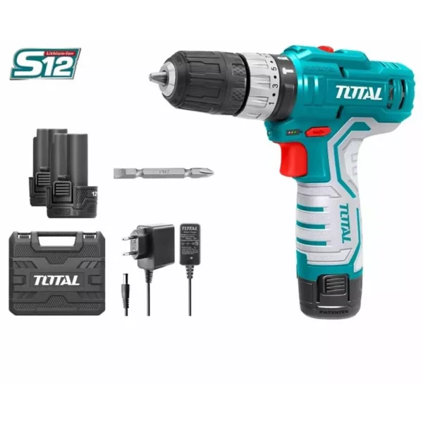 Total 0.8-10 mm Chuck Size 12 V 1350 rpm Cordless Drill, TDLI1232 - Image 2