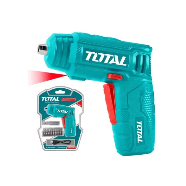 Total 8 mm 4 V 180 RPM Cordless Screwdriver and Drill TSDLI0402
