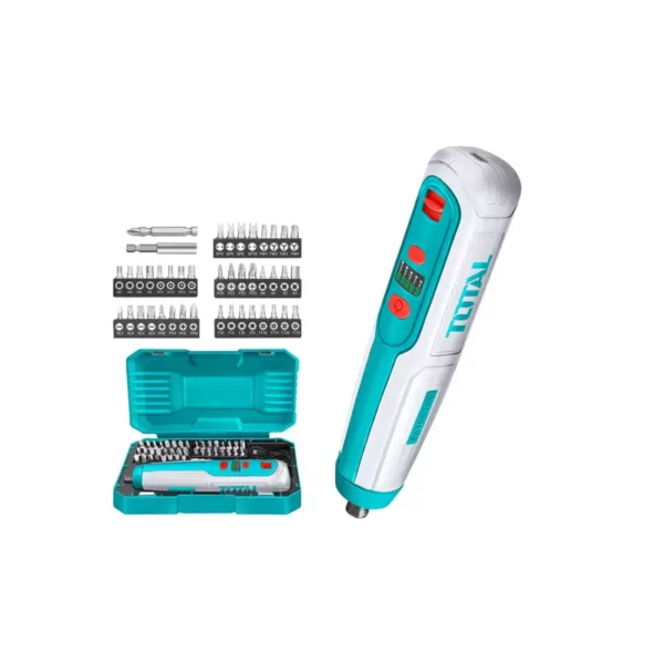 Total 8 mm 4 V 240 RPM Cordless Screwdriver and Drill TSDLI0403