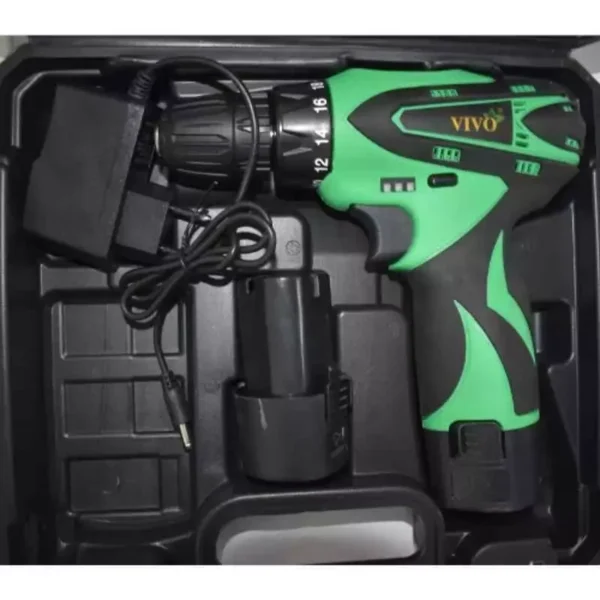 VIVO VV-CD-12C 12 V Heavy Duty Cordless Drill Machine Kit (Set of 37 Pcs) - Image 3