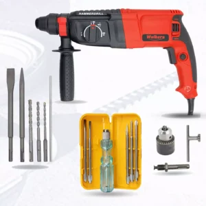 Walkers 1200 W Hammer Impact Drill Kit 26 Mm Chuck Size With 5 Bits, Wkcb393m1