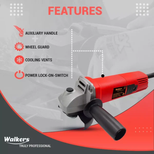 Walkers 4 inch Angle Grinder 100 mm Wheel Diameter, WKCB405M1 - Image 2