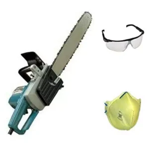 Krost plastic electric chainsaw and safety goggles blue 1.webp