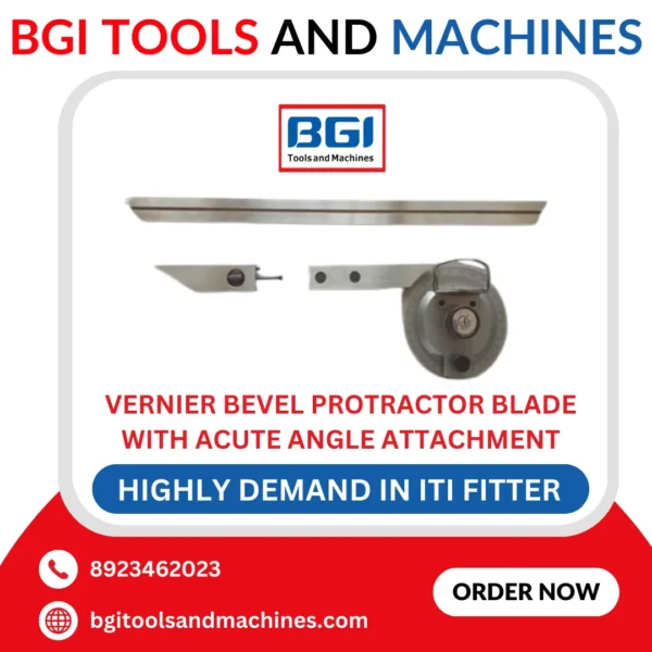 Vernier bevel protractor Blade with Acute Angle Attachment