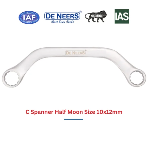 C Spanner Half Moon Size 10x12mm De Neers (HSN 8204) - Image 3