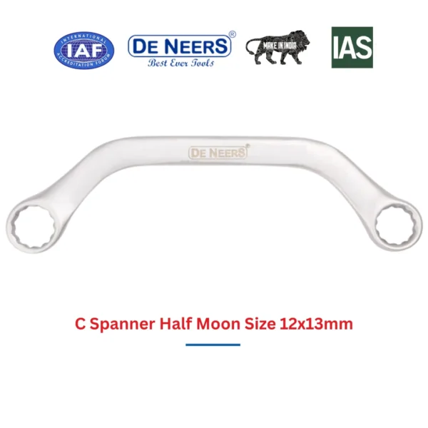 C Spanner Half Moon Size 12x13mm De Neers (HSN 8204) - Image 3
