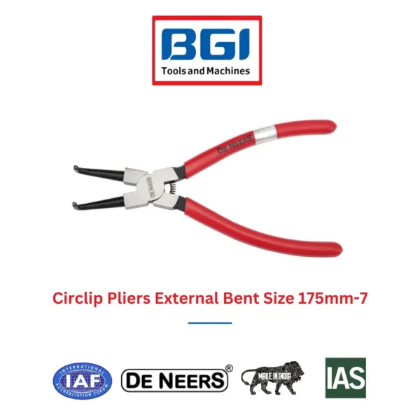 Circlip Pliers External Bent Size 175mm-7 De Neers (HSN 8203)