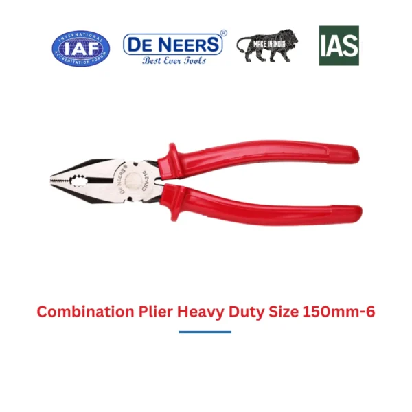 Combination Plier Heavy Duty Size 150mm-6 De Neers (HSN 8203) - Image 3