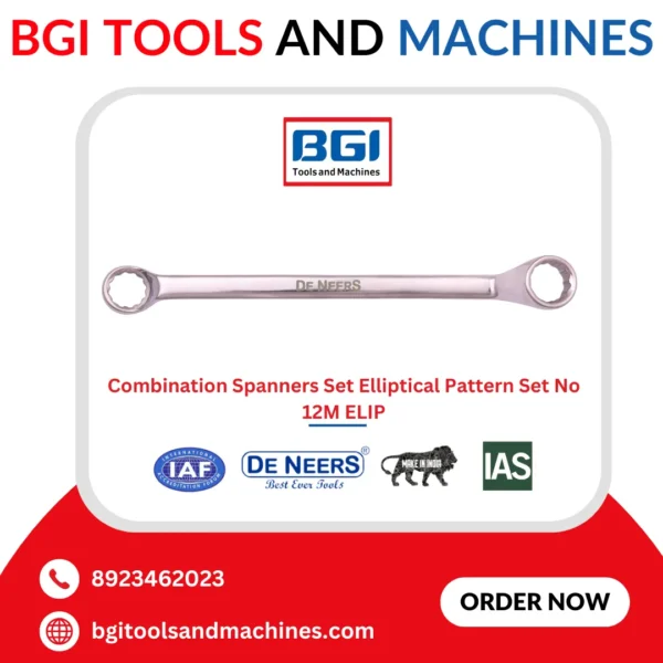 Combination Spanners Set Elliptical Pattern (Mirror Finish) Set No 12M ELIP De Neers (HSN 8204) - Image 2